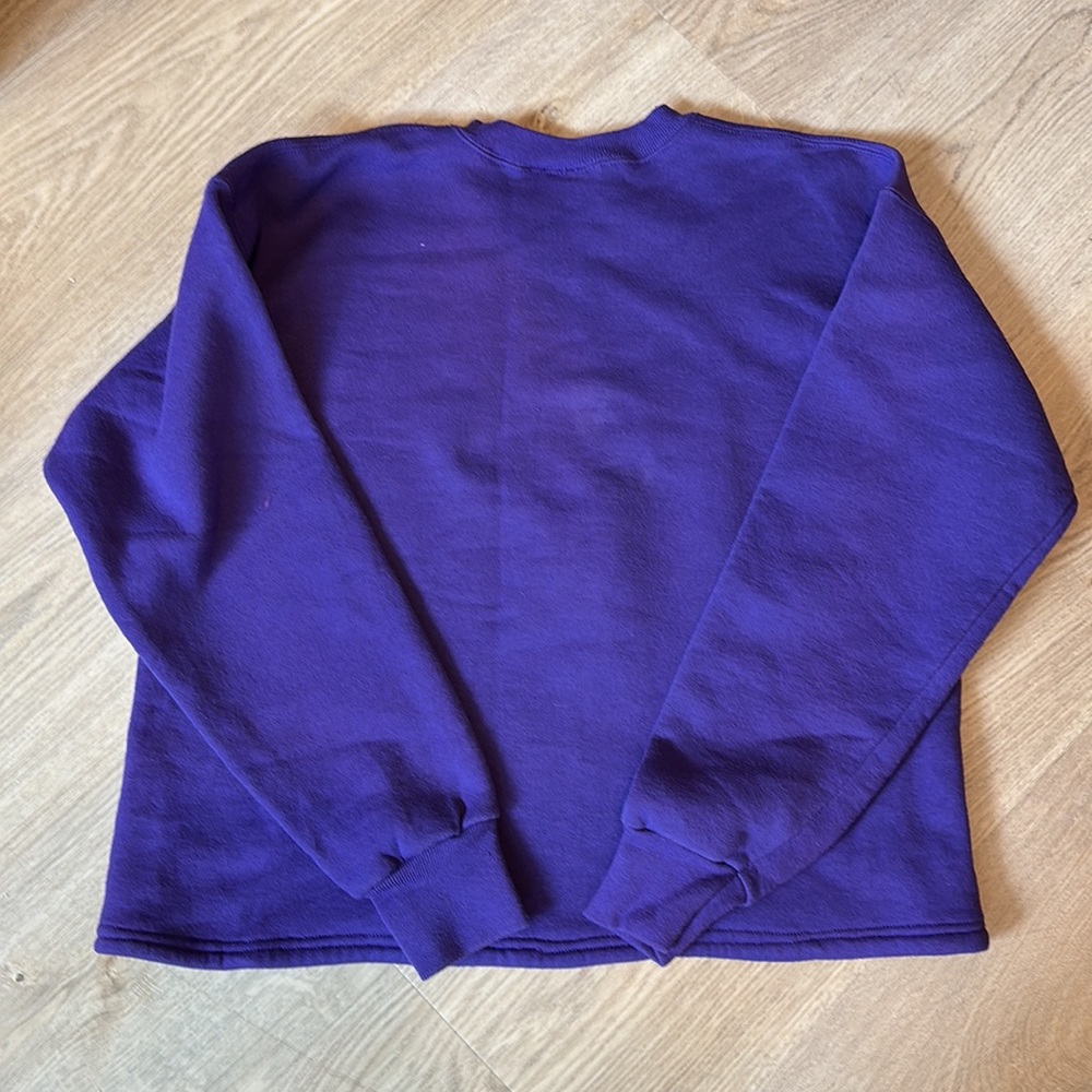 LAST PRICE REDUCTION Vintage Purple Long Sleeve Grandma Sweatshirt Women M Med - Picture 4 of 5